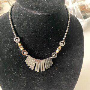 Nigerian 18" HandMade Hematite necklace with Bracelet